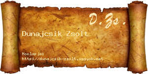 Dunajcsik Zsolt névjegykártya