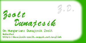 zsolt dunajcsik business card